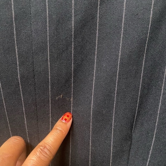Rafaella Blazer Size 20W Gray Pin Striped Lined Button Front Business Career - Picture 8 of 8